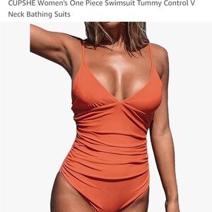 CUPSHE Women's Peach One Piece Swimsuit